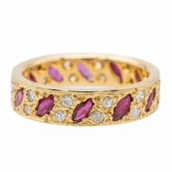 Bague Or jaune Grenats