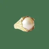 Bague or jaune 18k - Perle Mabé et diamant