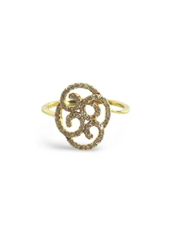 Bague or jaune 18k et diamants