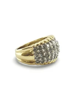 Bague or jaune 18K et diamants 1,65 ct