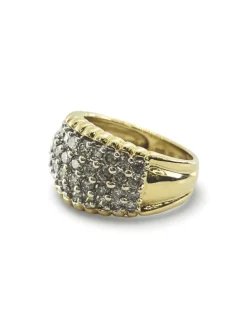 Bague or jaune 18K et diamants 1,65 ct