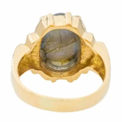 Bague Or jaune Labradorite