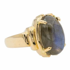 Bague Or jaune Labradorite