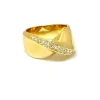 Bague or jaune Ligne de diamants