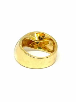Bague or jaune Ligne de diamants