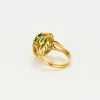 Bague or jaune émeraude