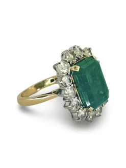 Bague or jaune émeraude 6,80 ct