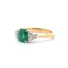 Bague or jaune émeraude 1,24cts et diamants