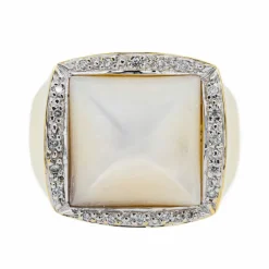 Bague Or jaune Nacre