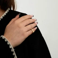 Bague or jaune Nœud pavé de diamants