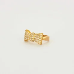 Bague or jaune Nœud pavé de diamants
