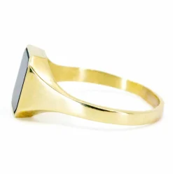 Bague or jaune, Onyx