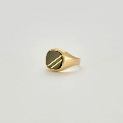 Bague Or jaune Onyx