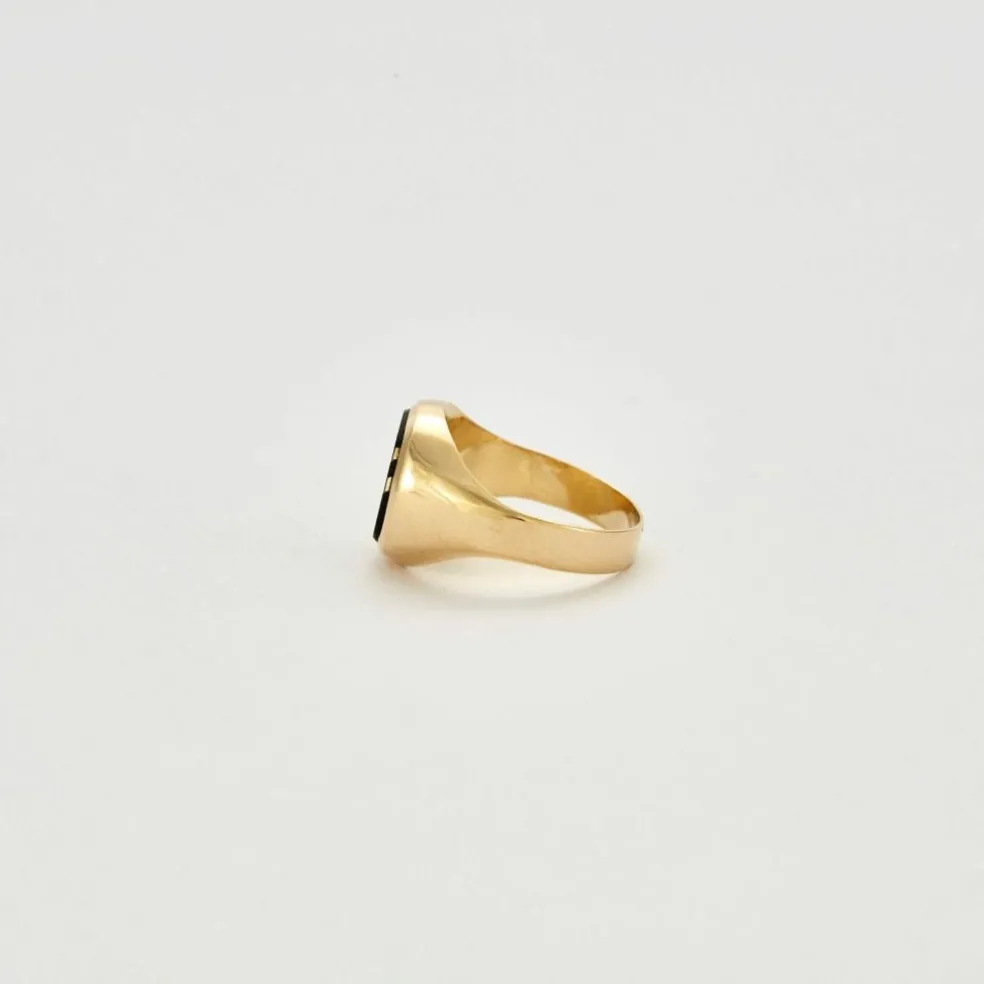 Bague Or jaune Onyx