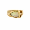 Bague or jaune opale