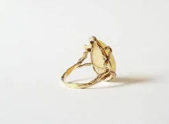 Bague or jaune opale