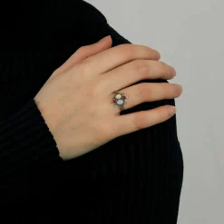 Bague OR JAUNE, OPALE et RUBIS