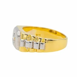 Bague Or jaune, Or blanc Diamant