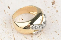 Bague Or jaune Or blanc Diamant