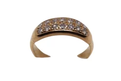 Bague Or jaune pavé de Diamants