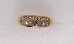 Bague Or jaune pavé de Diamants