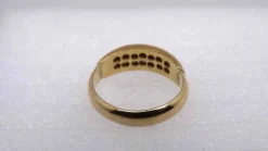 Bague Or jaune pavé de Diamants