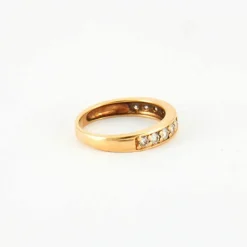 Bague Or jaune pavage Diamants