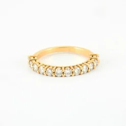 Bague Or jaune pavage Diamants