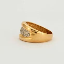 Bague or jaune pavage Diamants