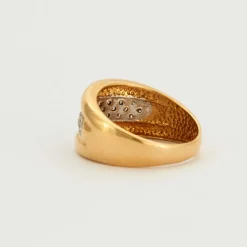Bague or jaune pavage Diamants
