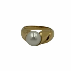 Bague or jaune perle