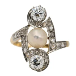 Bague Or jaune Perle