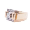 Bague Or jaune Platine Diamants