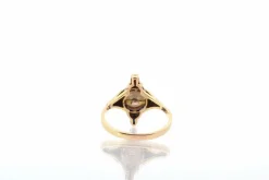 Bague Or jaune Platine Perle Diamants Saphirs