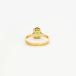 Bague or jaune péridot diamants