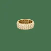 Bague or jaune ruban tour complet de diamants