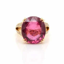 Bague Or jaune Rubellite Diamants