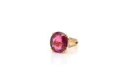 Bague Or jaune Rubellite Diamants