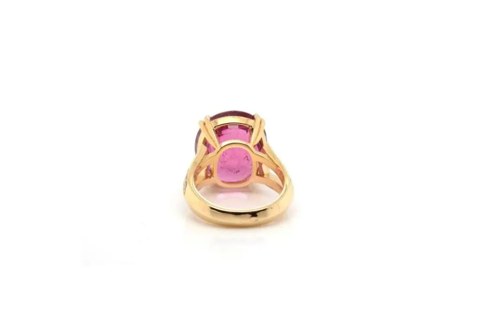 Bague Or jaune Rubellite Diamants