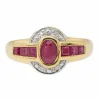 Bague Or jaune Rubis