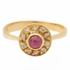 bague Or jaune Rubis