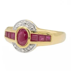 Bague Or jaune Rubis