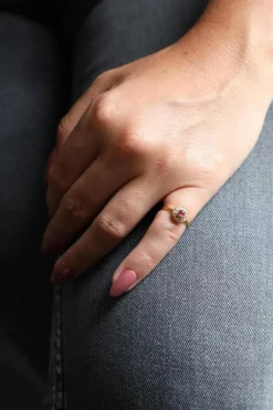 bague Or jaune Rubis