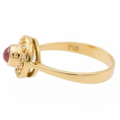 bague Or jaune Rubis