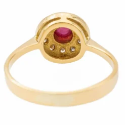 bague Or jaune Rubis