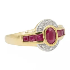 Bague Or jaune Rubis