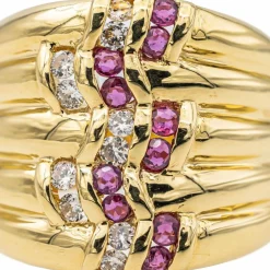 Bague Or jaune Rubis