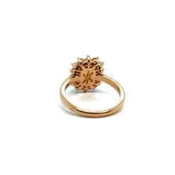 Bague or jaune rubis diamants