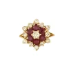 Bague or jaune Rubis et diamants