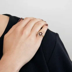 Bague or jaune Rubis et diamants